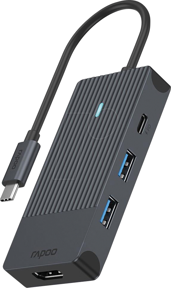 RAPOO UCM-2001 - USB 3.0 4-Port Hub, 2x A, 2x C, 1x HDMI, PD 100W