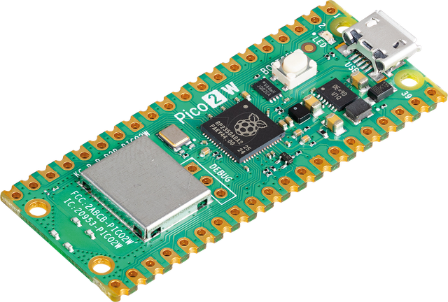 RASP PI PICO 2W - Raspberry Pi Pico 2 W, RP235x, Cortex-M33, WiFi, microUSB