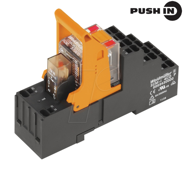 RCMP-I 24VAC 4CO - Koppelrelais, 24 V AC, 6 A, 4 Wechsler