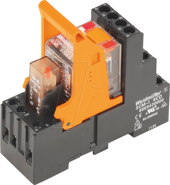 RCM-I 24VAC 4CO - Koppelrelais, 24 V AC, 6 A, 4 Wechsler