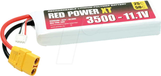 RD XT 3500 S3 - Akku-Pack, Li-Polymer, 11,1 V, 3500 mAh
