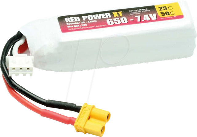 RD XT 650 S2 - Akku-Pack, Li-Polymer, 7,4 V, 650 mAh