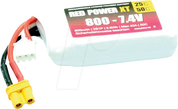 RD XT 800 S2 - Akku-Pack, Li-Polymer, 7,4 V, 800 mAh