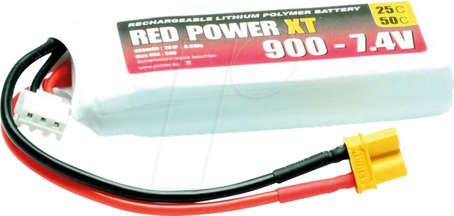 RD XT 900 S2 - Akku-Pack, Li-Polymer, 7,4 V, 900 mAh