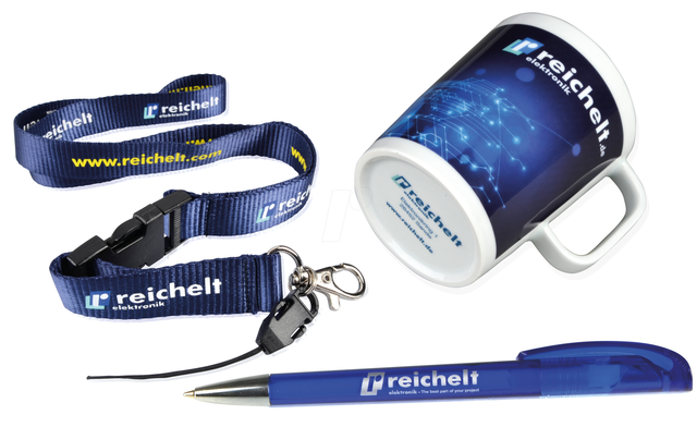 REICHELT FANBOX - Kugelschreiber, Schlüsselband, Tasse