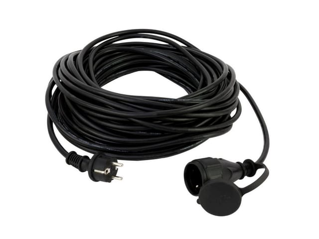 REV 0017108549 - Verlängerungskabel, Gummi, IP44, 10 m Kabel, schwarz