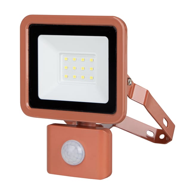 REV 2707614050 - LED-Flutlicht, 10 W, 800 lm, 6500 K, IP44, Sensor, terracotta