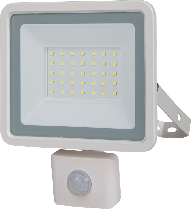 REV 2707616010 - LED-Flutlicht, 30 W, 2550 lm, 6500 K, IP44, Sensor, weiß