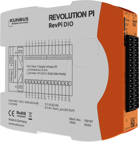 REVPI DIO - RevPi Digitales I/O-Erweiterungsmodul