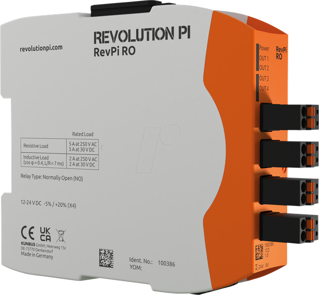 REVPI RO - RevPi Relais Ausgangsmodul, 5A/230VAC/30VDC (NO)
