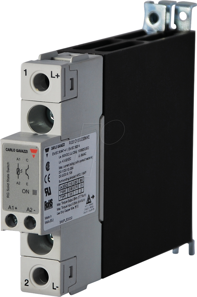RGC1A60A30KKE - Halbleiterrelais RGC1 , Kühlkörper, 1-pol, 30 A, 42 - 660 V AC