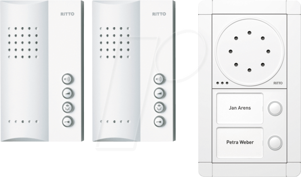 RITTO RGE1891470 - Audio-Türsprechanlagen Set Portier, 2 Familienhaus