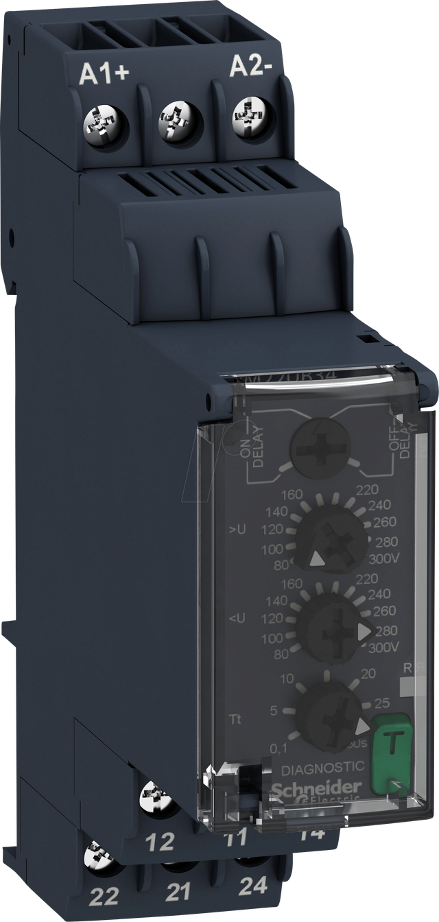 RM22UB34 - Überwachung auf Über-/Unterspannung, 80-300 VAC/DC, 2 W