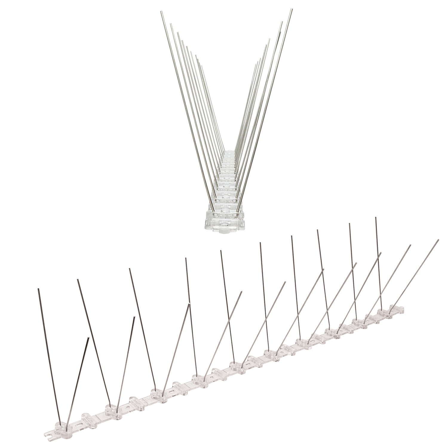 10 Meter (20 X 0,5m) Taubenspikes 2-reihig Auf Polycarbonat - Hochwertige Lösung Für Vogelabwehr Taubenabwehr Spikes