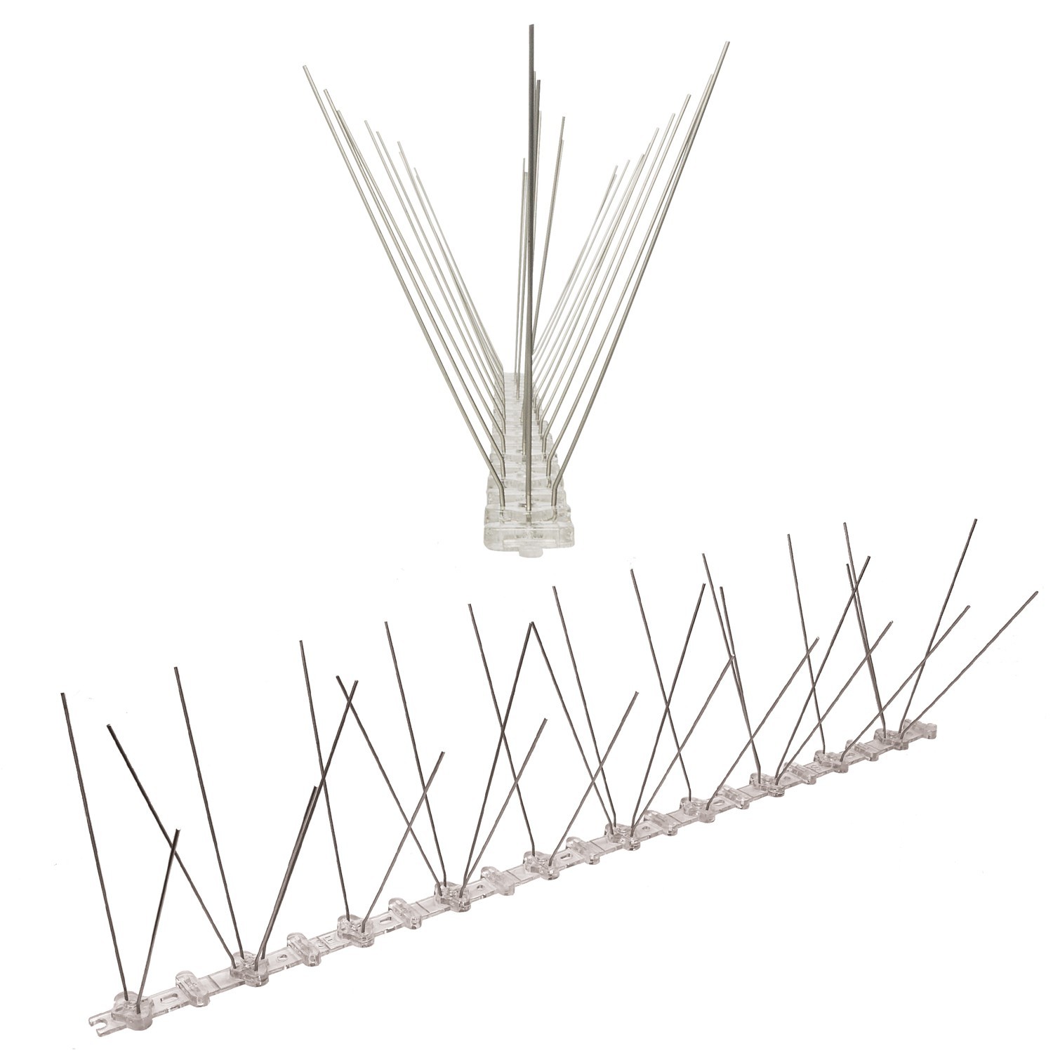 5 Meter (10 X 0,5m) Taubenspikes 3-reihig Auf Polycarbonat - Hochwertige Lösung Für Vogelabwehr Taubenabwehr Spikes