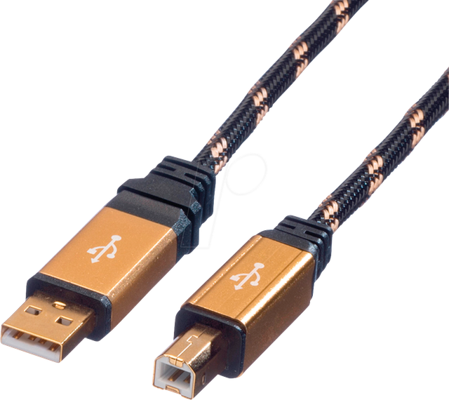 ROLINE 11028805 - USB 2.0 Kabel, A Stecker auf B Stecker, 4,5 m