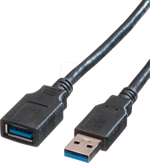 ROLINE 11028977 - USB 5 Gb/s Kabel, A Stecker auf A Buchse, 0,8 m