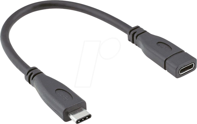 ROLINE 11029015 - USB 5 Gb/s Kabel, C Stecker auf C Buchse, 0,15 m