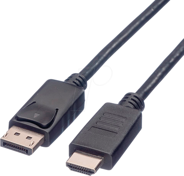 ROLINE 11045781 - Displayport 1.1 Kabel, DP-HDMI, 1080p 60Hz, 2,0 m