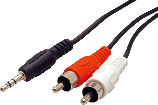ROLINE 11094341 - Audio Kabel, 3,5 mm Klinkenstecker auf 2x Cinch Stecker, 1,5 m