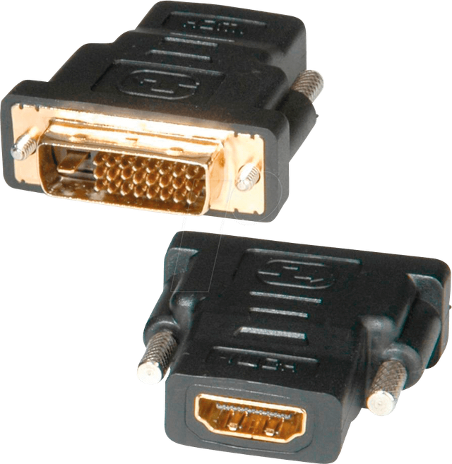 ROLINE 12033116 - HDMI Adapter, HDMI Buchse auf DVI Stecker