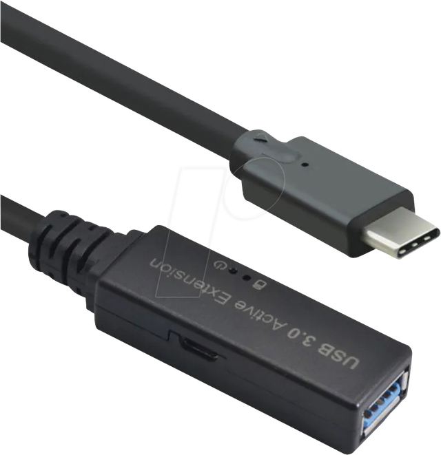 ROLINE 12041067 - Aktives USB 5 Gb/s-Kabel, C-Stecker > A-Buchse, 15 m