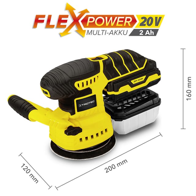 Akku-Exzenterschleifer PESS 10-20V inkl. Akku und Ladegerät
