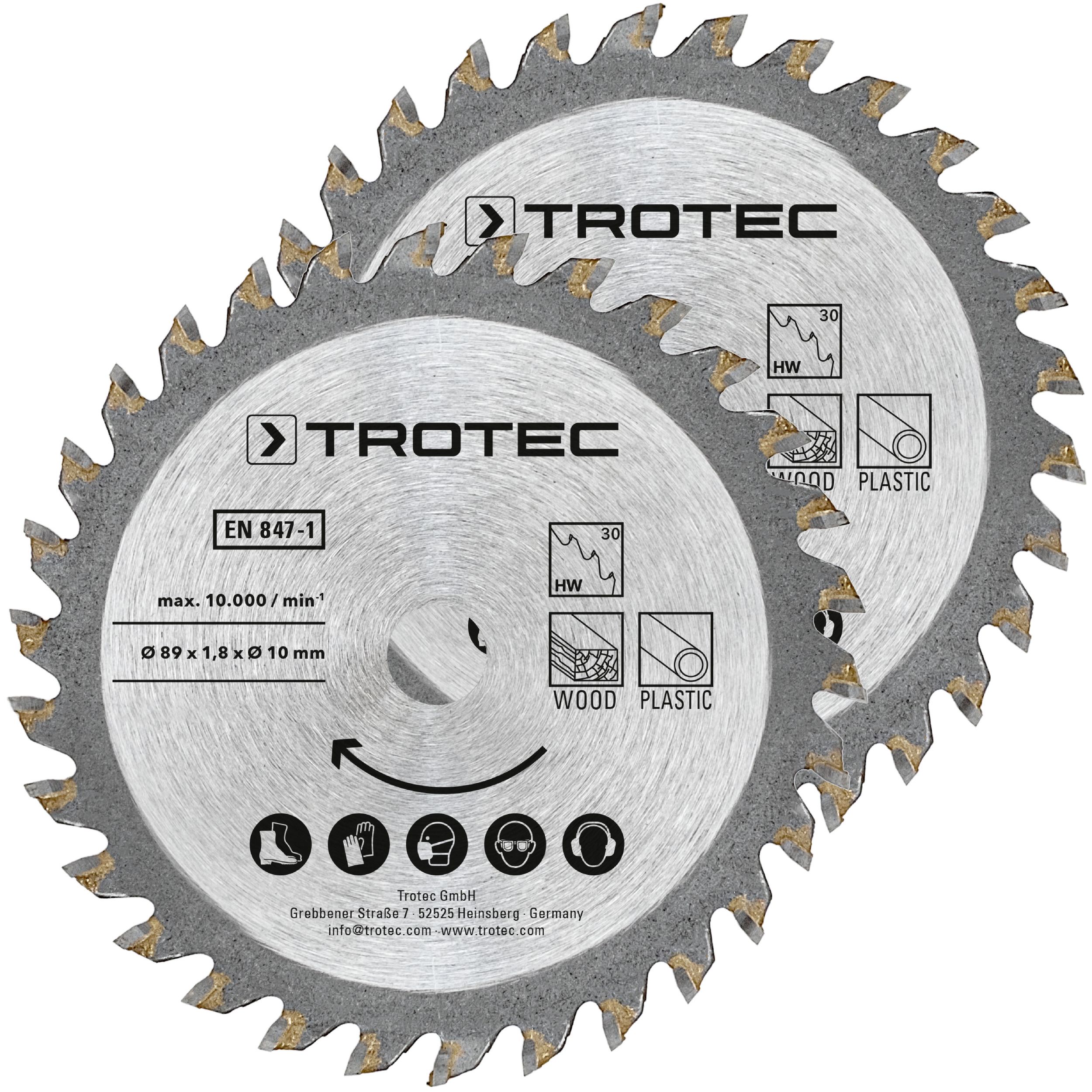 Tauchsägebl ätter-Set 3 TCT Ø 89 mm, 2-teilig