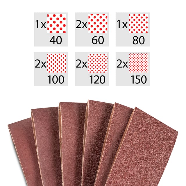Bandschleifpapier-Set 10-Teilig 533x76mm