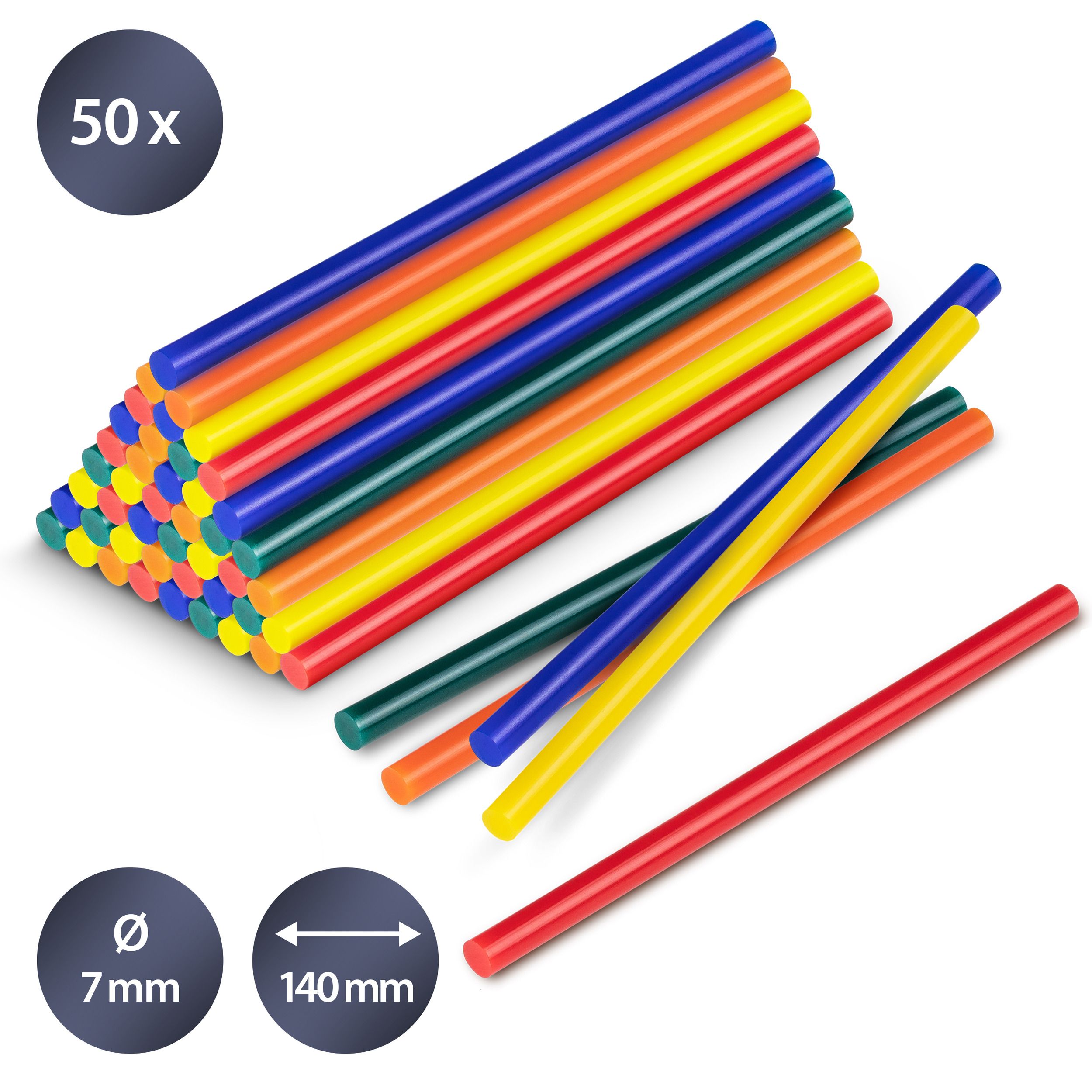Heissklebestifte-Set Bunt, 50 Stück (Ø 7 mm) Bild 3