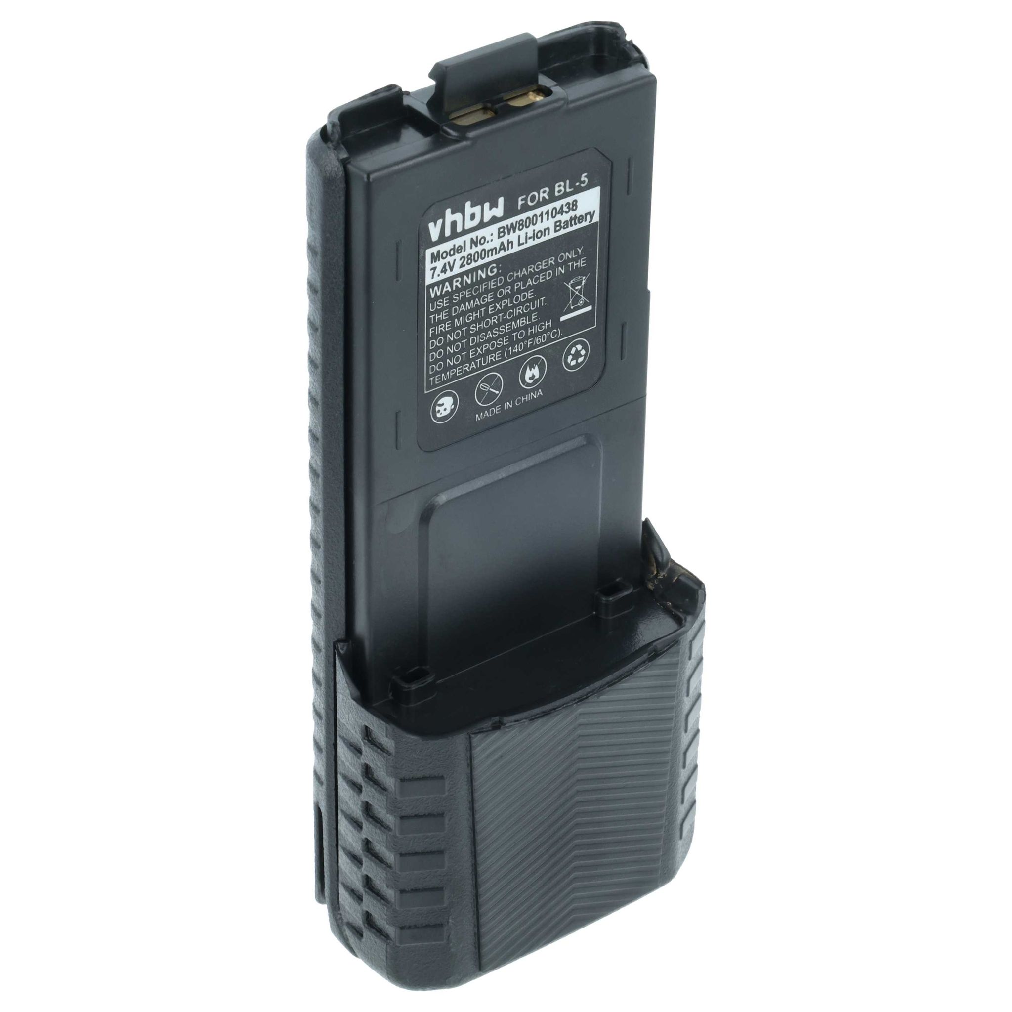 Vhbw - Akku Kompatibel Mit Pofung Uv-5r, Uv-5ra, Uv-5re Funkgerät, Walkie Talkie - Ersatz Für Bl-5 (2800mah, 7,4v, Li-ion)