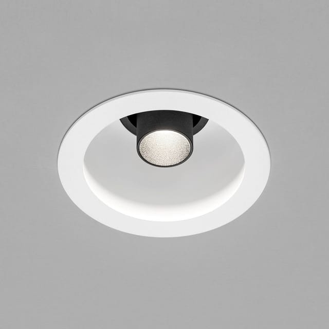 Helestra Run LED Deckeneinbaustrahler, 1-flg. weiß, Spot: schwarz