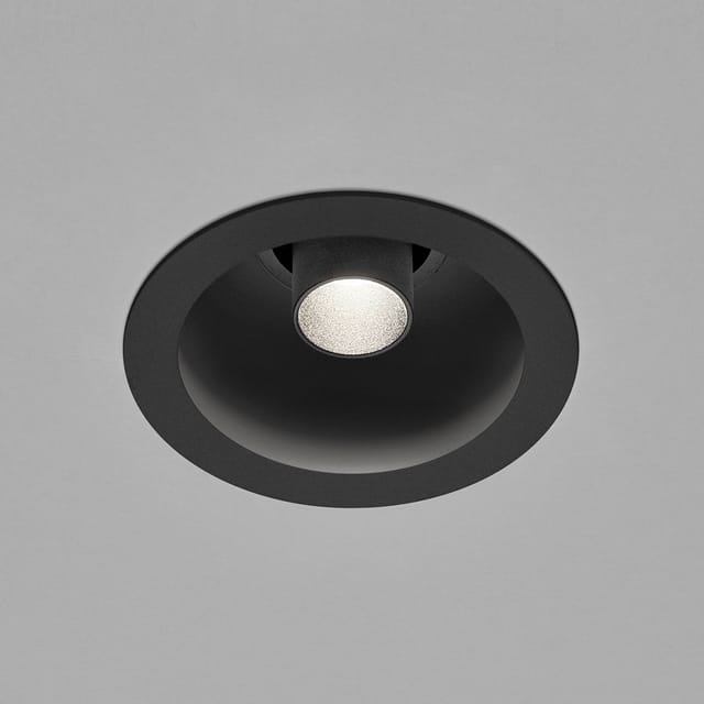 Helestra Run LED Deckeneinbaustrahler, 1-flg. schwarz, Spot: schwarz