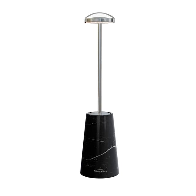 Villeroy & Boch Siena LED Akkuleuchte Chrom / Marmor schwarz