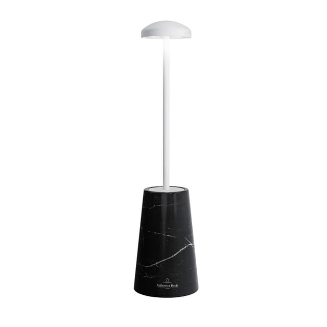 Villeroy & Boch Siena LED Akkuleuchte weiß / Marmor schwarz