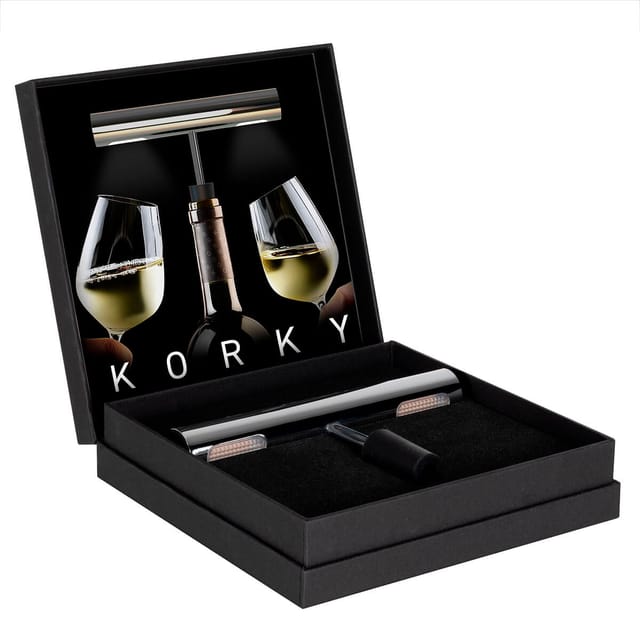 Sompex Korky LED Akkuleuchte & Flaschenaufsatz Silber