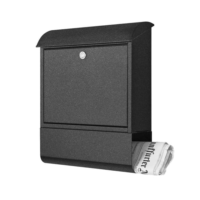 Heibi 43802 Briefkasten mit Zeitungsfach grafitgrau