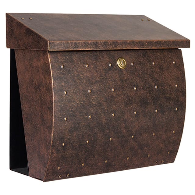 Heibi Krosix Briefkasten, pulverlackiert braun / Gold