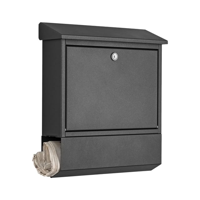 Heibi 43817 Briefkasten mit Zeitungsfach grafitgrau