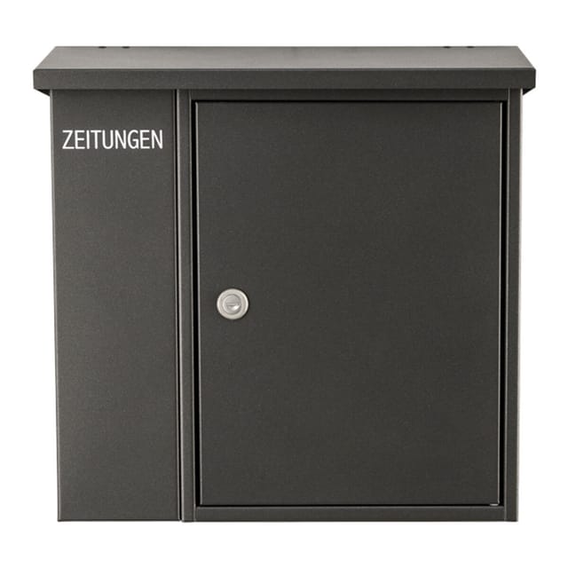 Heibi Briefkasten mit Zeitungsfach grafitgrau