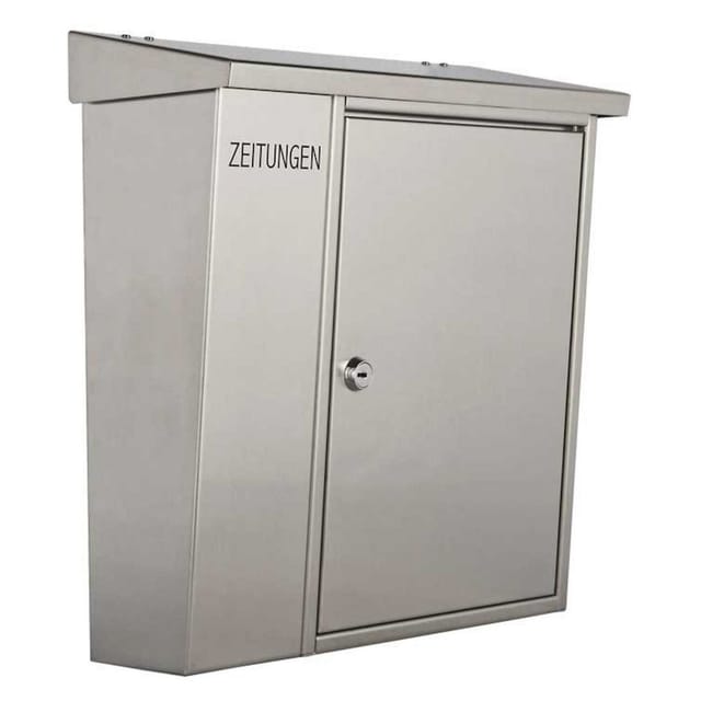 Heibi Briefkasten mit Zeitungsfach Edelstahl