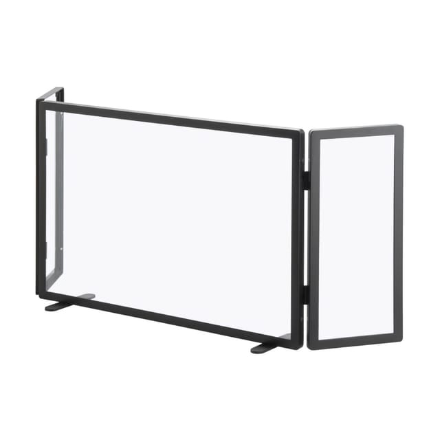 Heibi Funkenschutz aus Glas 3-teilig, schwarz