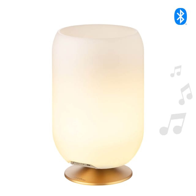 Kooduu Atmos LED Akkuleuchte, Bluetooth Lautsprecher & Weinkühler Messing