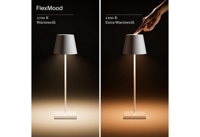 Sigor Nuindie LED Akkuleuchte, Flex-Mood USB-C, dünenbeige
