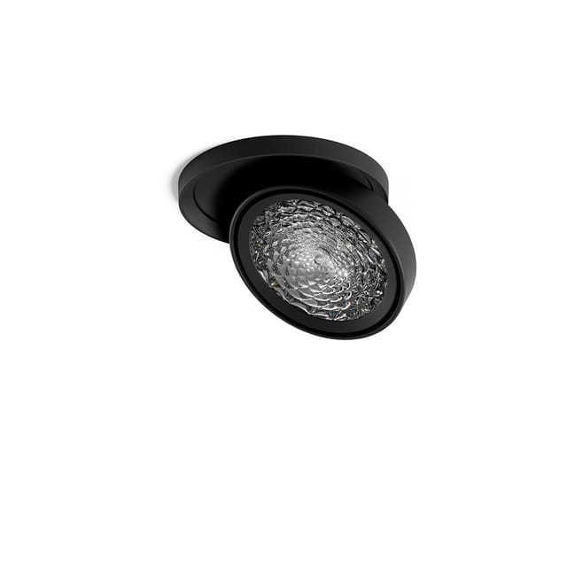 Sigor Nivo LED Decken-Einbauleuchte, schwenkbar, Ø: 11,1 cm 36°, mattschwarz