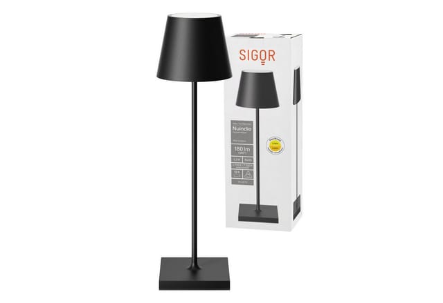 Sigor Nuindie LED Akkuleuchte, Flex-Mood USB-C, nachtschwarz