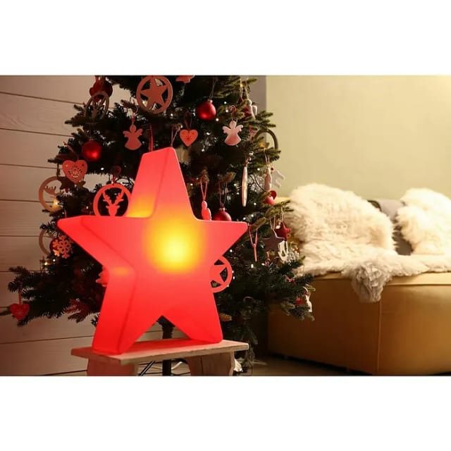 8 seasons design Shining Star Dekoleuchte, Höhe: 37 cm rot