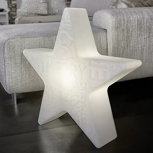 8 seasons design Shining Star Merry Christmas Dekoleuchte, Höhe: 54 cm weiß