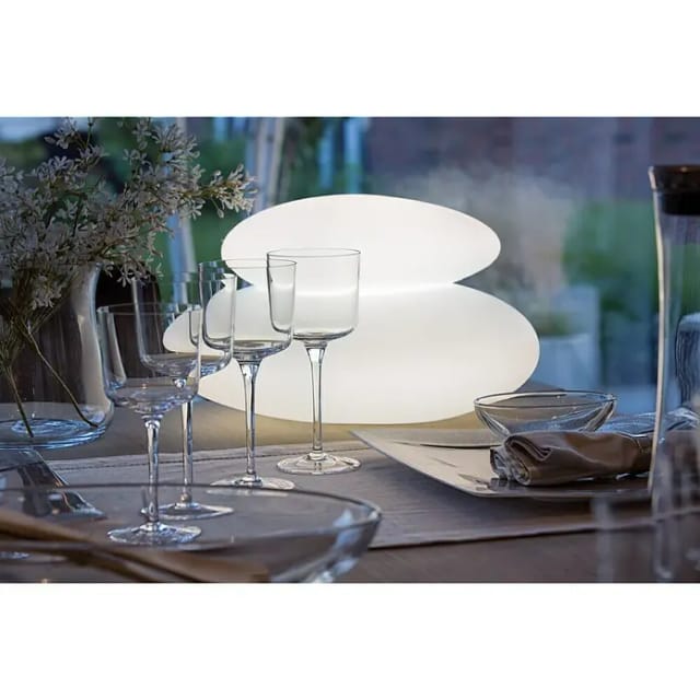 8 seasons design Shining Stone Dekoleuchte weiß