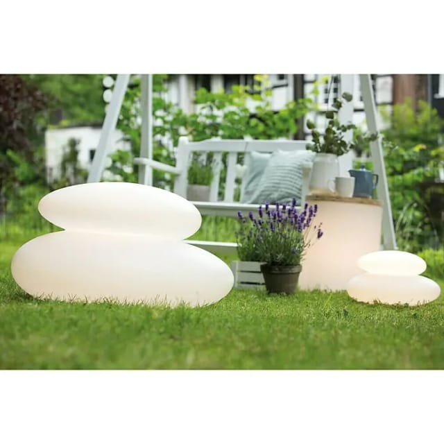 8 seasons design Shining Stone XL Dekoleuchte weiß